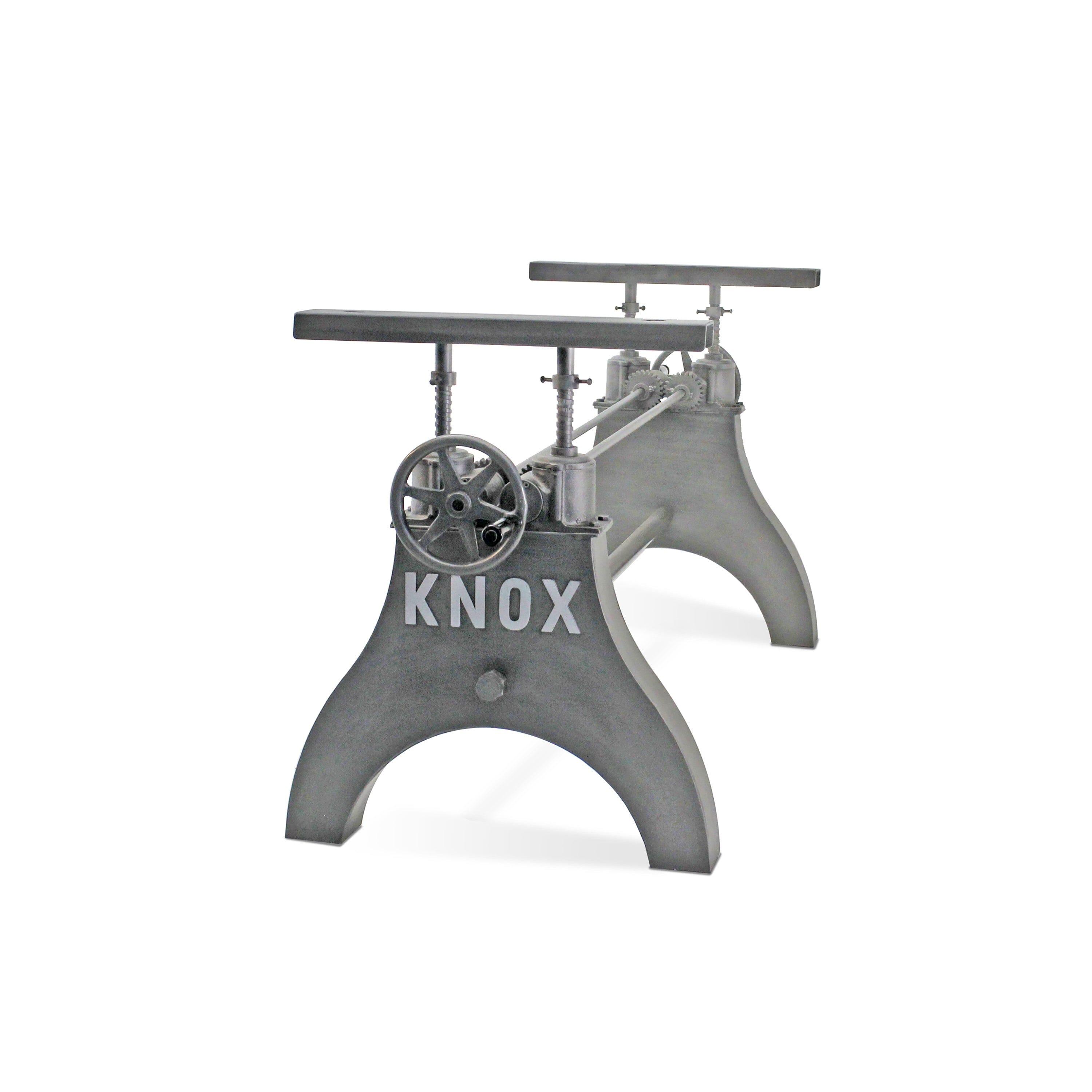 KNOX Adjustable Height Industrial Crank Dining Table Base Desk