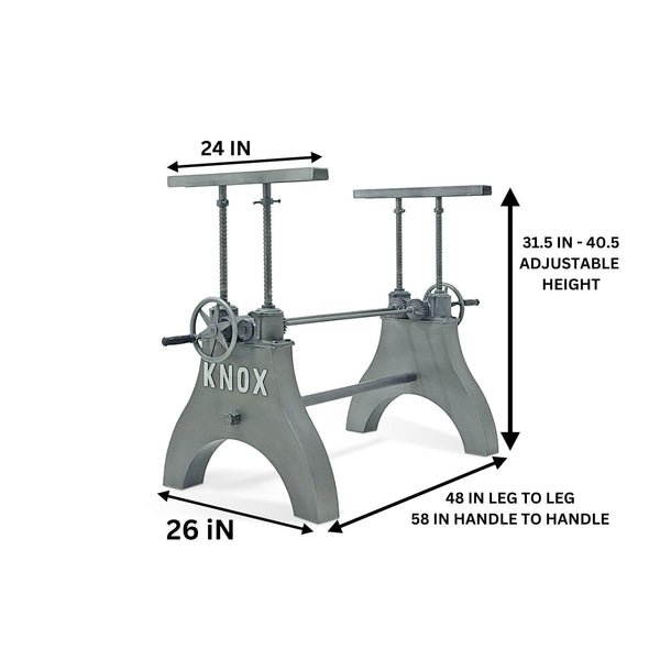 KNOX Industrial Writing Table Desk Base Cast Iron Adjustable Height