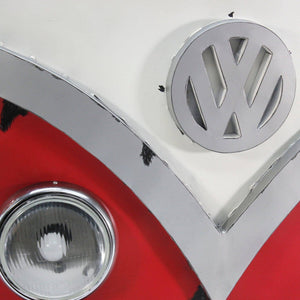 Retro Volkswagon Van Rustic 3D Metal Wall Light - Red - 48" x 34" - Rustic Deco Incorporated