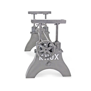 KNOX Adjustable Height Cast Iron Crank Base - Coffee to Dining Table - DIY DIY Rustic Deco
