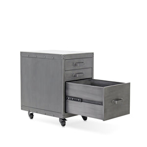 Movable Industrial File Cabinet Drawers - Rustic Deco