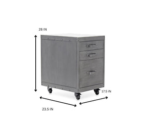 Movable Industrial File Cabinet Drawers - Rustic Deco