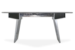 Aviator Executive Fighter Jet Wing Desk - Polished Aluminum - Rustic Deco Incorporated