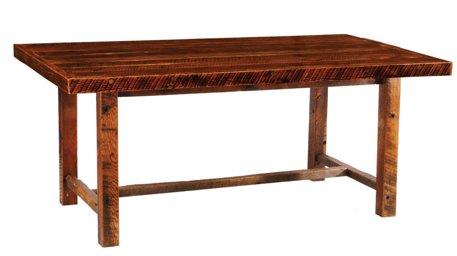 Barnwood Farmhouse Dining Table - 5, 6, 7, 8 Foot with Artisan Top - Rustic Deco Incorporated