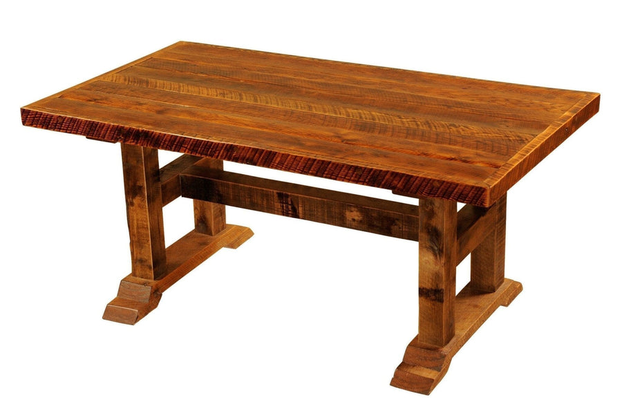 Barnwood Timbers Dining Table - 5, 6, 7, 8 Foot with Artisan Top - Rustic Deco Incorporated