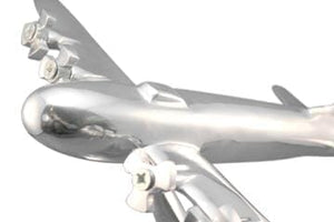 Bomber Desk Art Sculpture - WWII Aircraft Polished Aluminum Model - Rustic Deco Incorporated