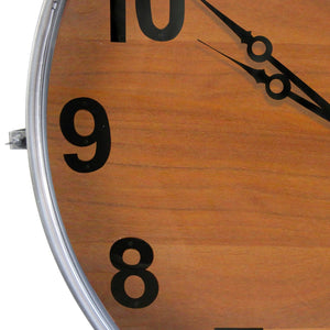Extra Large Wall Clock - Wood Dial - Steel Numerals - Huge 40 Inch - Rustic Deco Incorporated