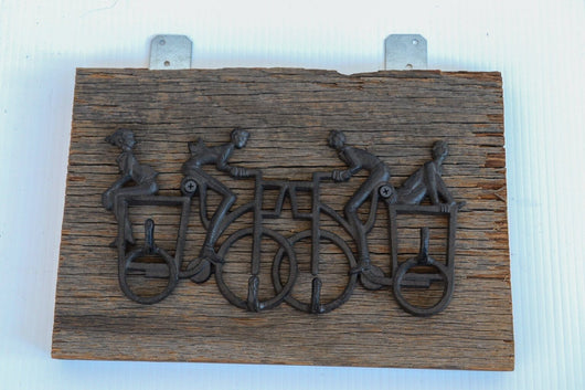 High Wheel Bicycle Wall Hanger Hooks - Metal - Cast Iron Key Rack