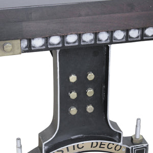 Industrial Adjustable Dining Bench Seat - Steel Brass - Brunel - 70" Dark - Rustic Deco Incorporated