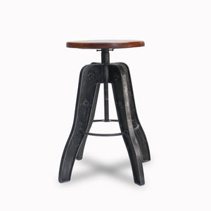 Industrial Adjustable Metal Bar Stool - Counter to Bar Height - Rustic Deco Incorporated