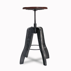 Industrial Adjustable Metal Bar Stool - Counter to Bar Height - Rustic Deco Incorporated