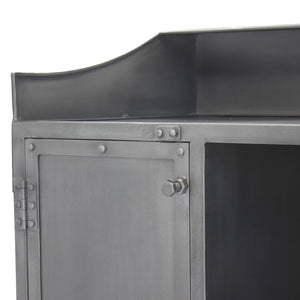 Industrial Reception Desk Hostess Station 36 in - Casters - Iron - Steel - Rustic Deco Incorporated