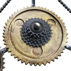 Industrial Steampunk Pendant Lamp - Side Winder Cogs - Ceiling Light - Rustic Deco Incorporated
