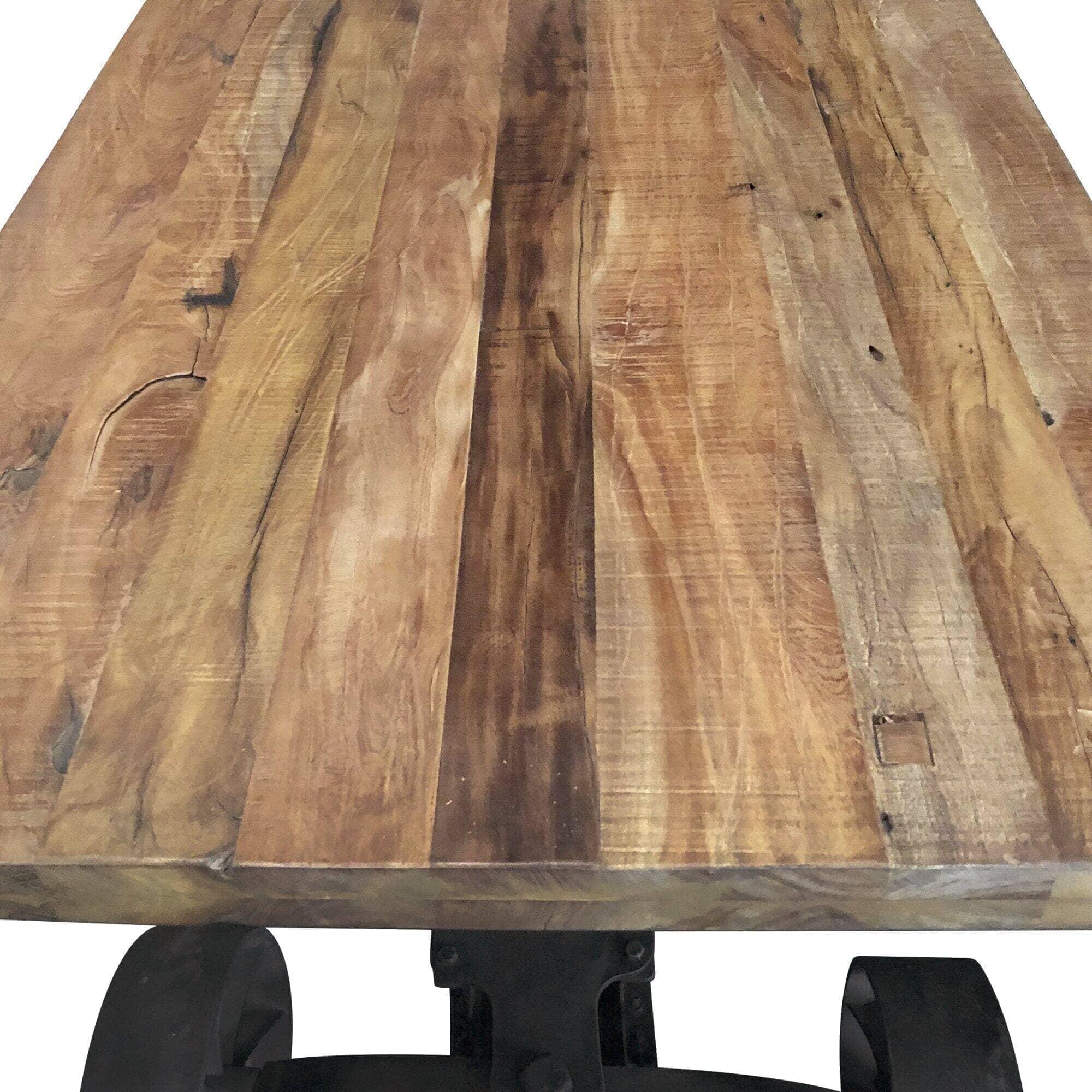 Table Rear Wheel Reclaimed Wood Dining Table Wheels Live Edge Dining Table Reclaimed