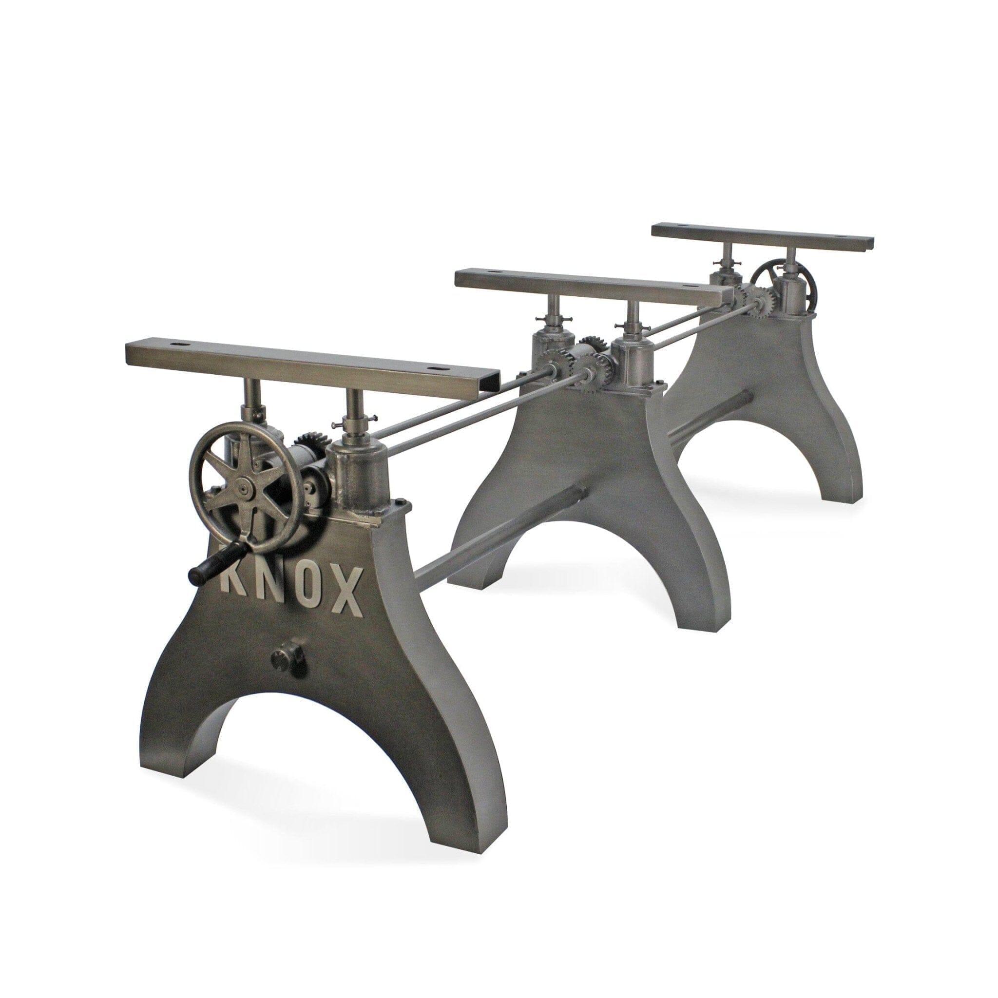 Rustic Conference Table Base Knox Adjustable Height Conference Table Base Legs - Black Cast Iron ...