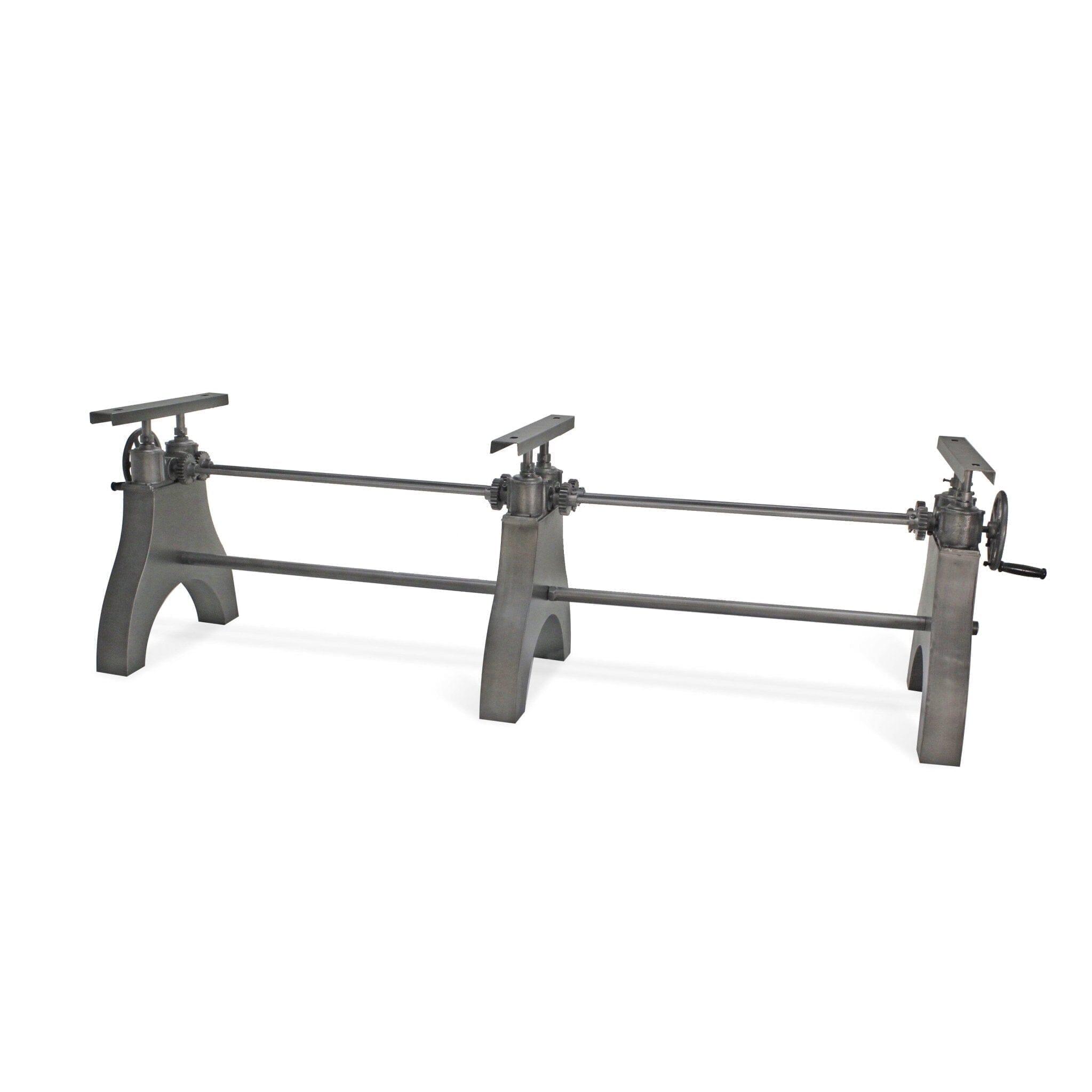 Rustic Conference Table Base Knox Adjustable Height Conference Table Base Legs - Black Cast Iron ...