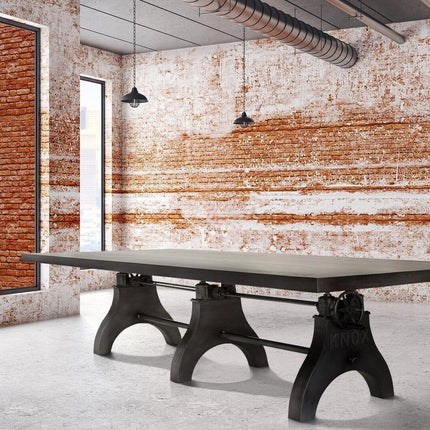 Rustic Conference Table Base Knox Adjustable Height Conference Table Base Legs - Black Cast Iron ...