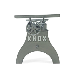 KNOX Industrial Writing Table Desk Base - Cast Iron Adjustable Height - DIY - Rustic Deco Incorporated