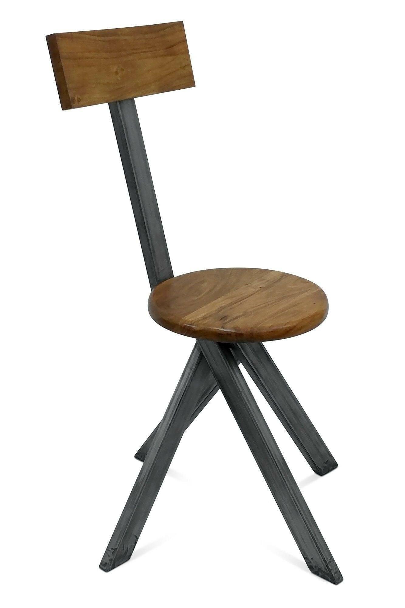 Curated visual reference: Fresh Look at Mid Century Modern Industrial Chair Crossed Leg Pyramidal Truss Set