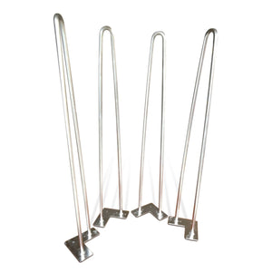 Premium 2 Rod Stainless Steel Hairpin Legs 1/2" Diameter - 16" Tall - Rustic Deco Incorporated