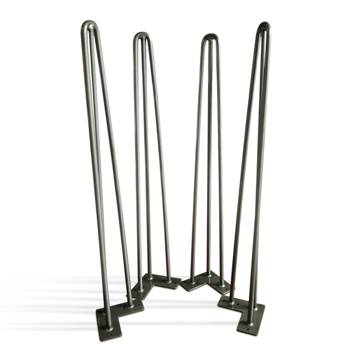 Premium 3 Rod Hairpin Table Legs 1/2" Steel - Set of 4 - 28" Tall - Rustic Deco Incorporated