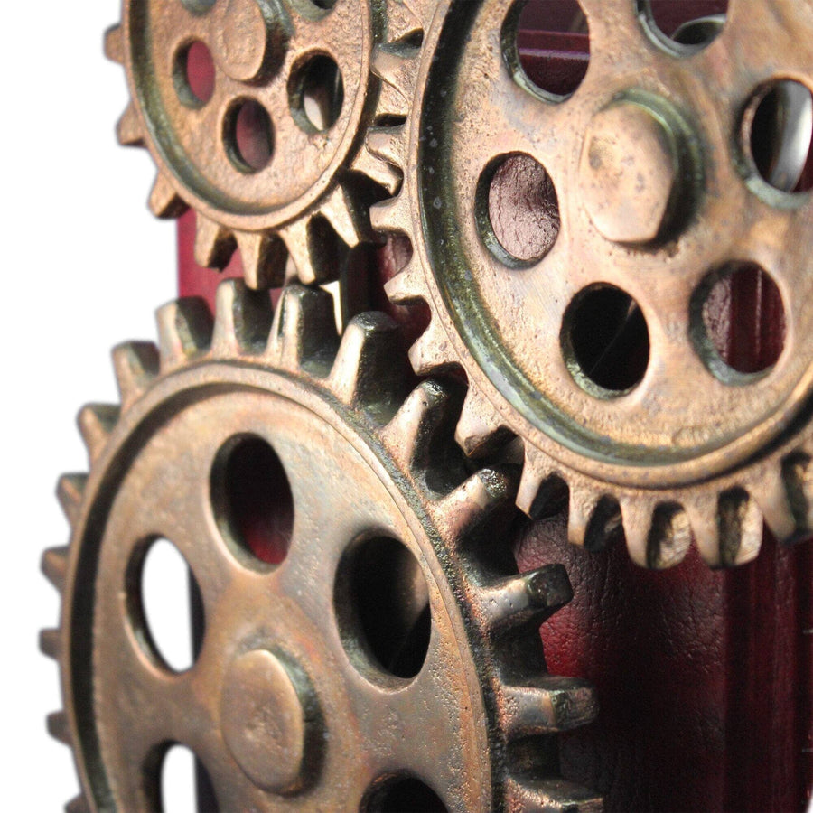 Premium Steampunk Bicycle Sprocket Bookends - Metal Cogs Gears - Pair - Rustic Deco Incorporated