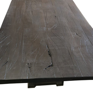 Reclaimed Wood Table Top 80x40 2.25" - Rustic Ebony Finish - Rustic Deco Incorporated