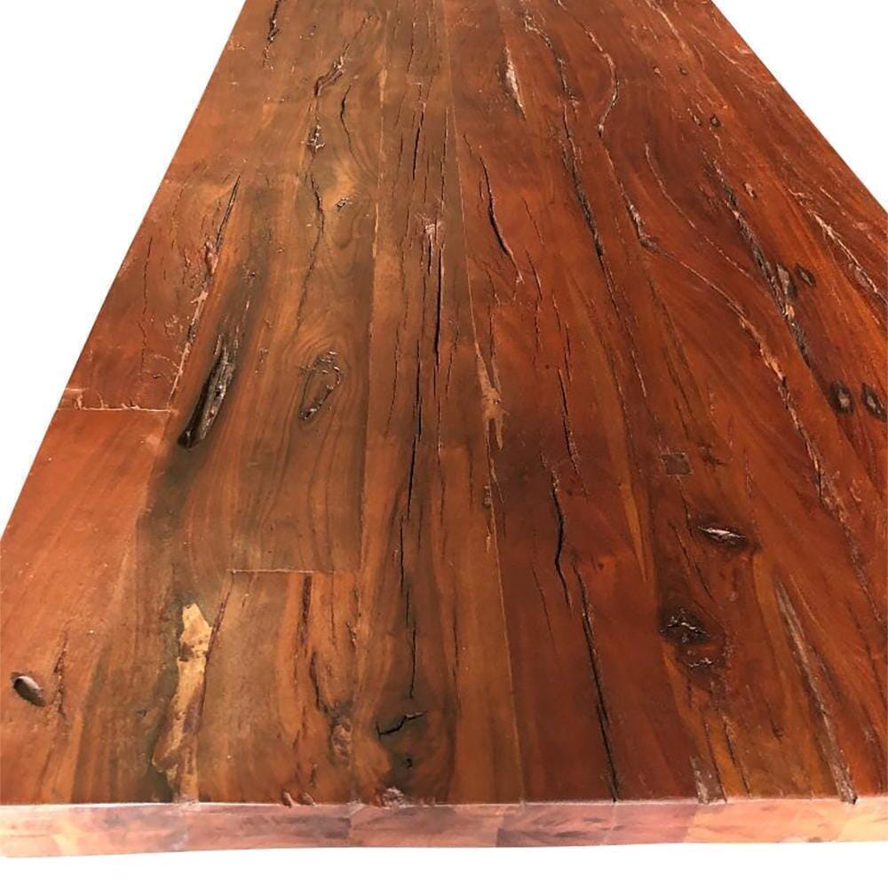 Reclaimed Wood Table Top 80x40 2.25" - Rustic Mahogany Finish - Rustic Deco Incorporated