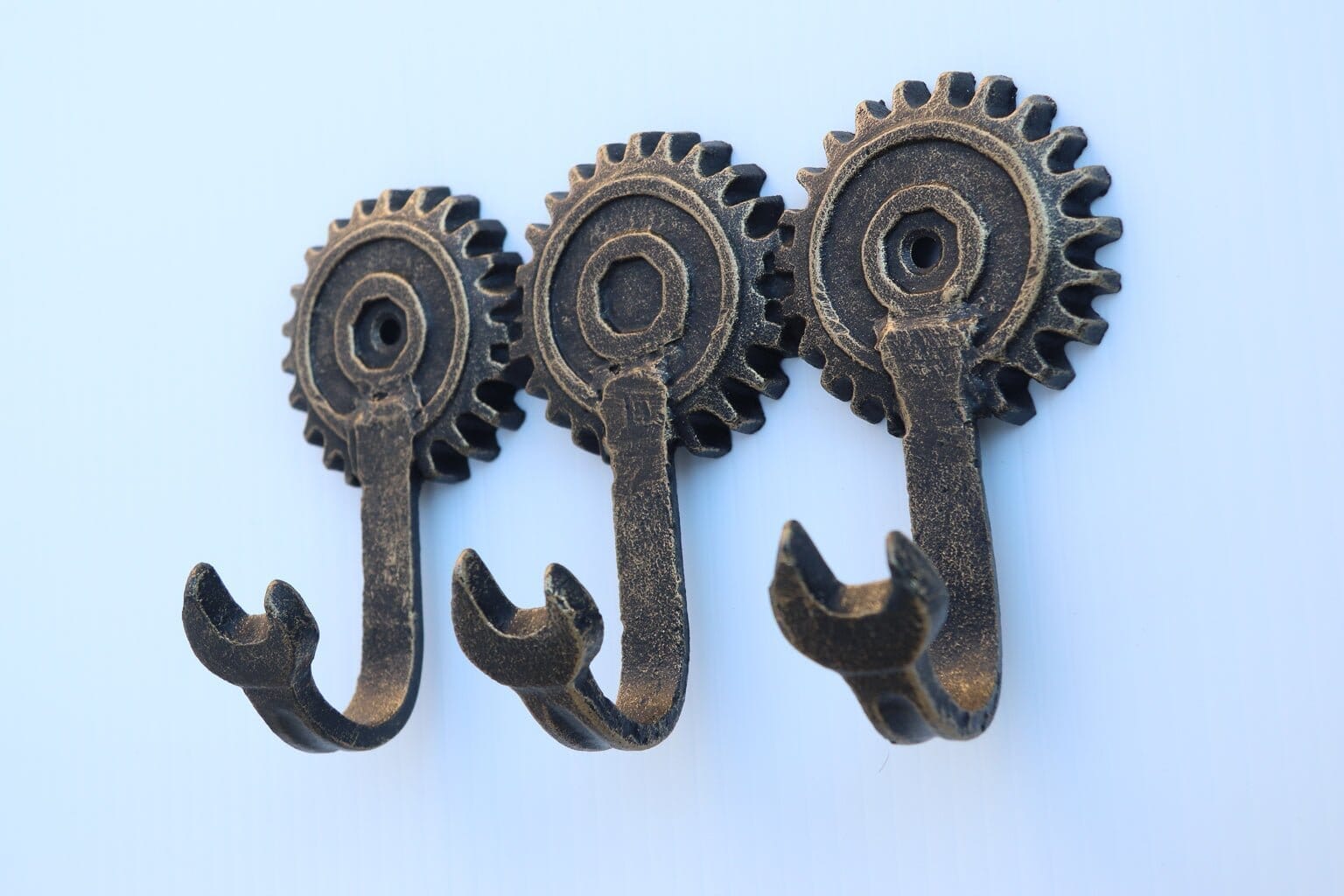 Steampunk Cogs Wall Hanger Wrench Hooks - Metal - Cast Iron Hat