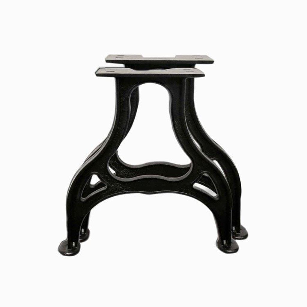 Vintage Industrial Ductile Cast Iron Table Base - Set of 2 - Knox Deco
